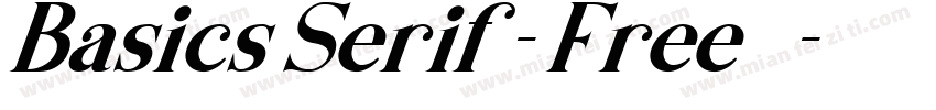 Basics Serif - Free手机版字体转换
